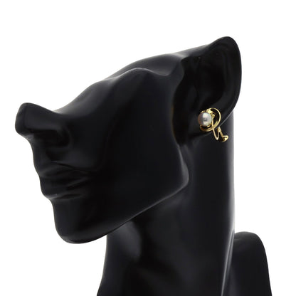 MIKIMOTO Pearl Pearl Earring K18 Yellow Gold Ladies [Used]