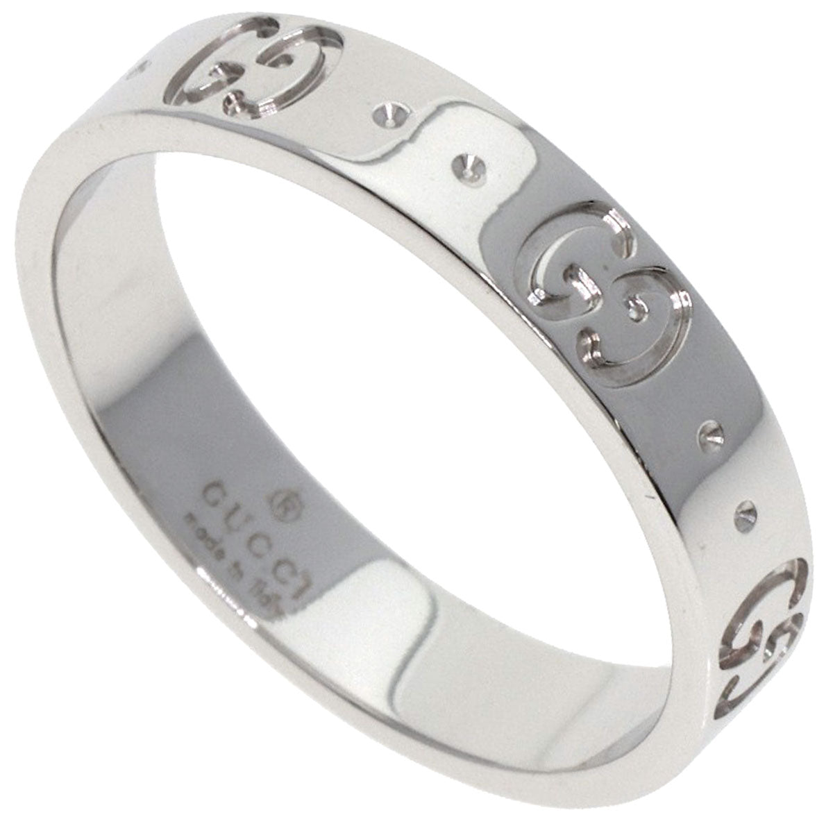 GUCCI Icon #14 Ring K18 White Gold Ladies [Used]