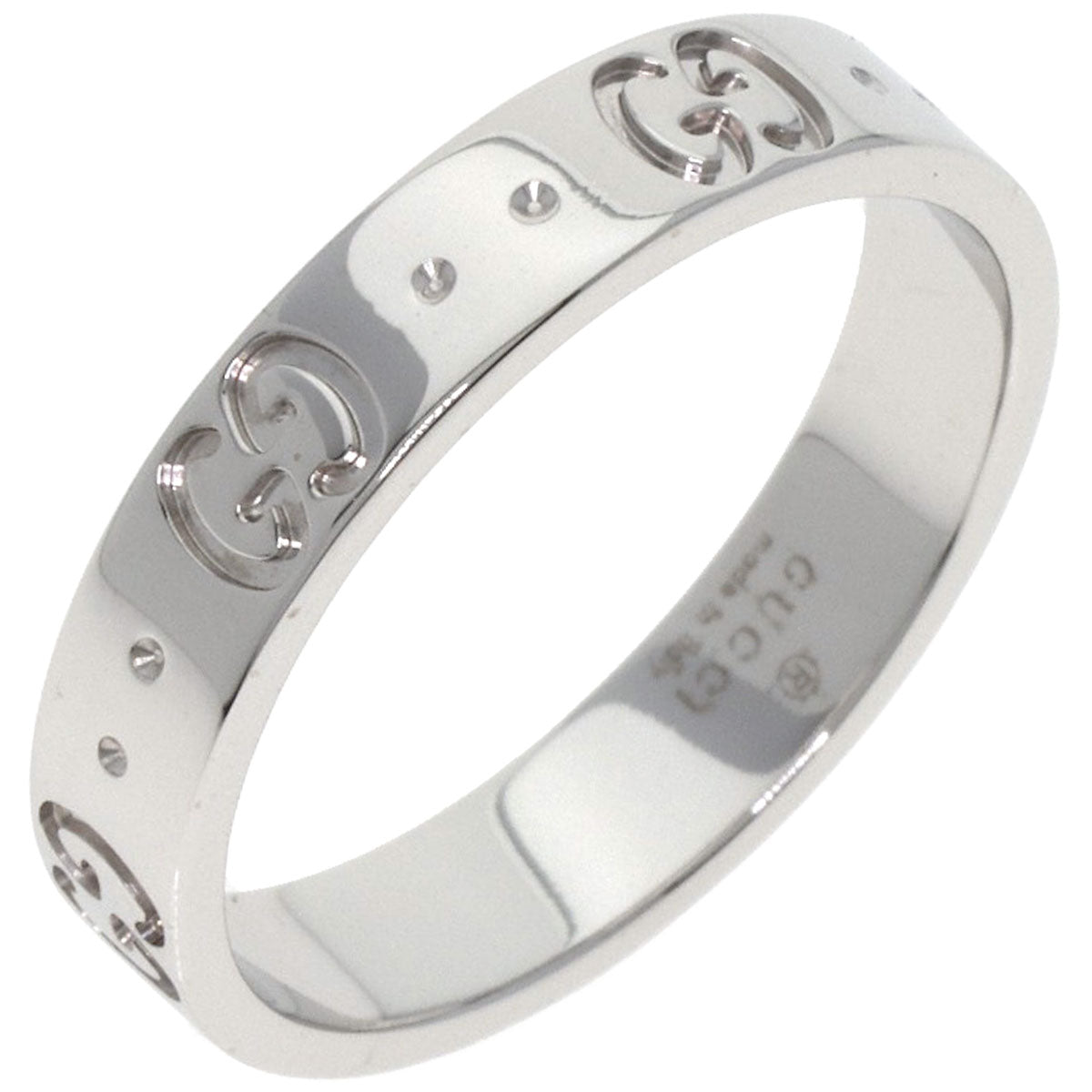 GUCCI Icon #14 Ring K18 White Gold Ladies [Used]