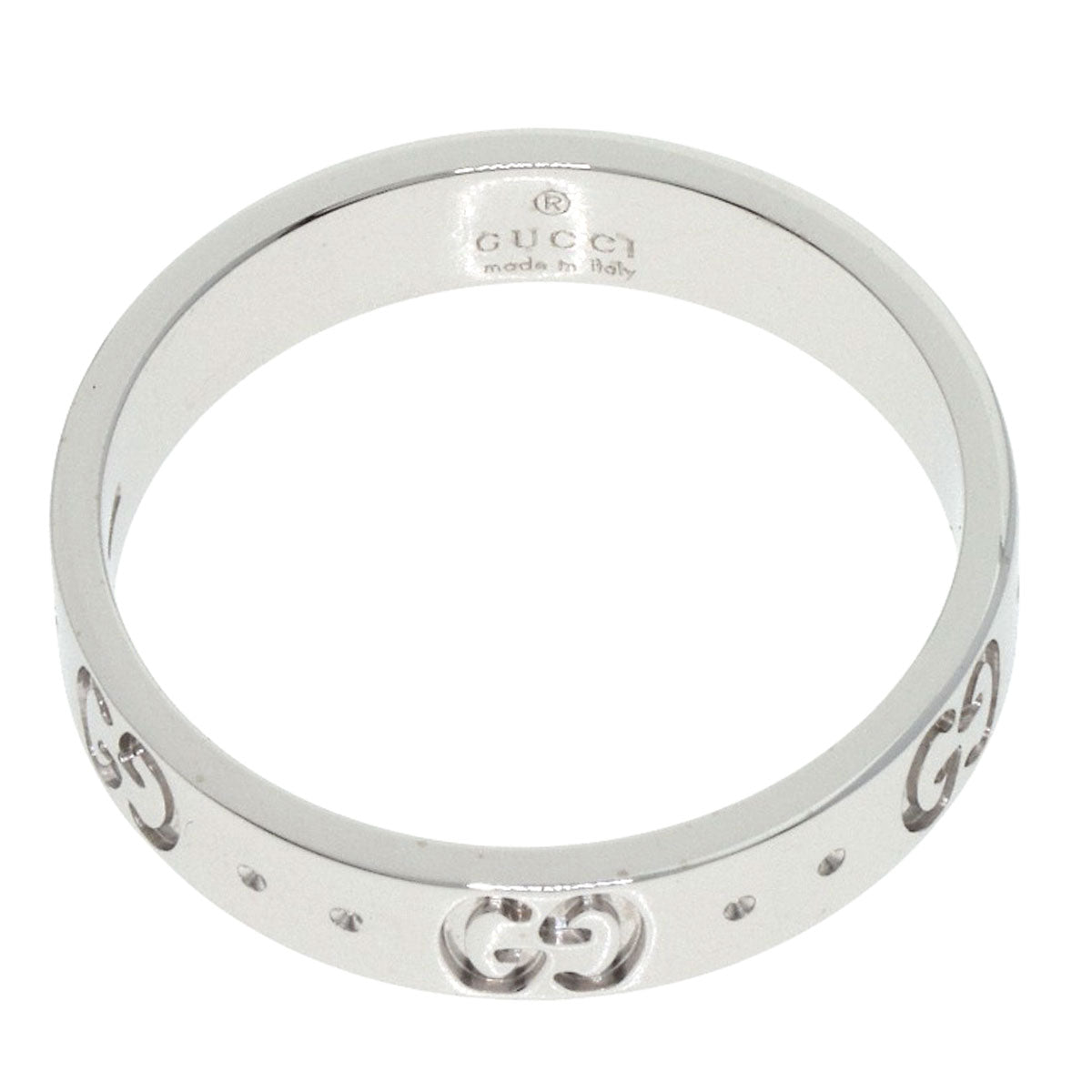 GUCCI Icon #14 Ring K18 White Gold Ladies [Used]