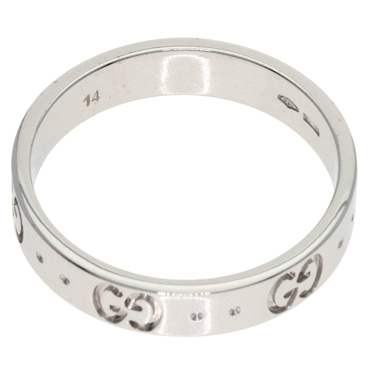 GUCCI Icon #14 Ring K18 White Gold Ladies [Used]
