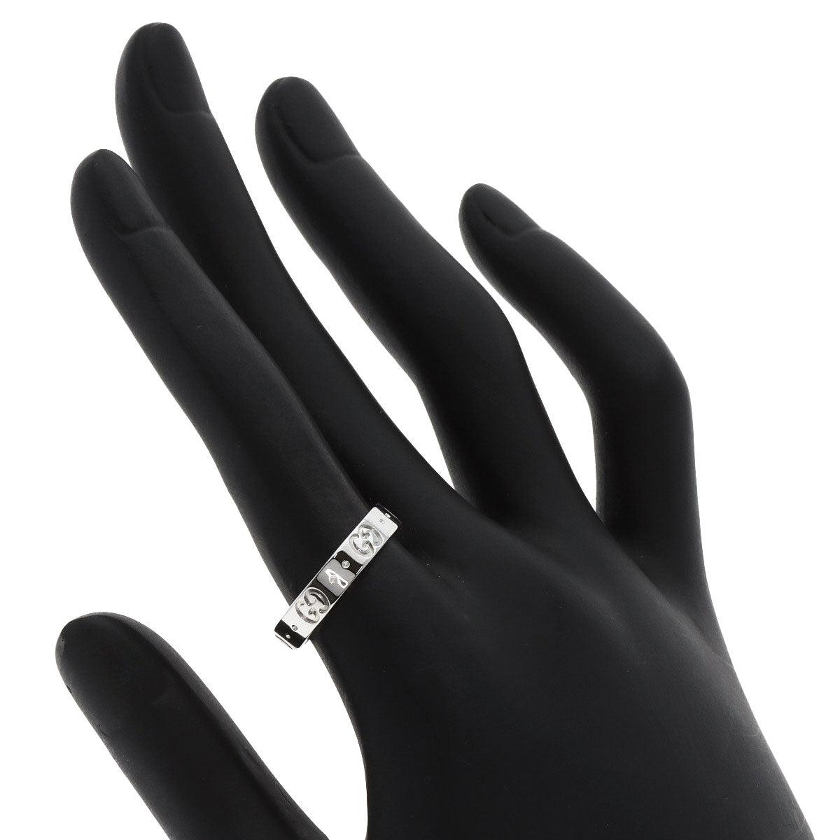 GUCCI Icon #14 Ring K18 White Gold Ladies [Used]