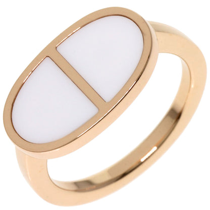 HERMES Verso #50 Ring K18 Pink Gold Ladies [Used]