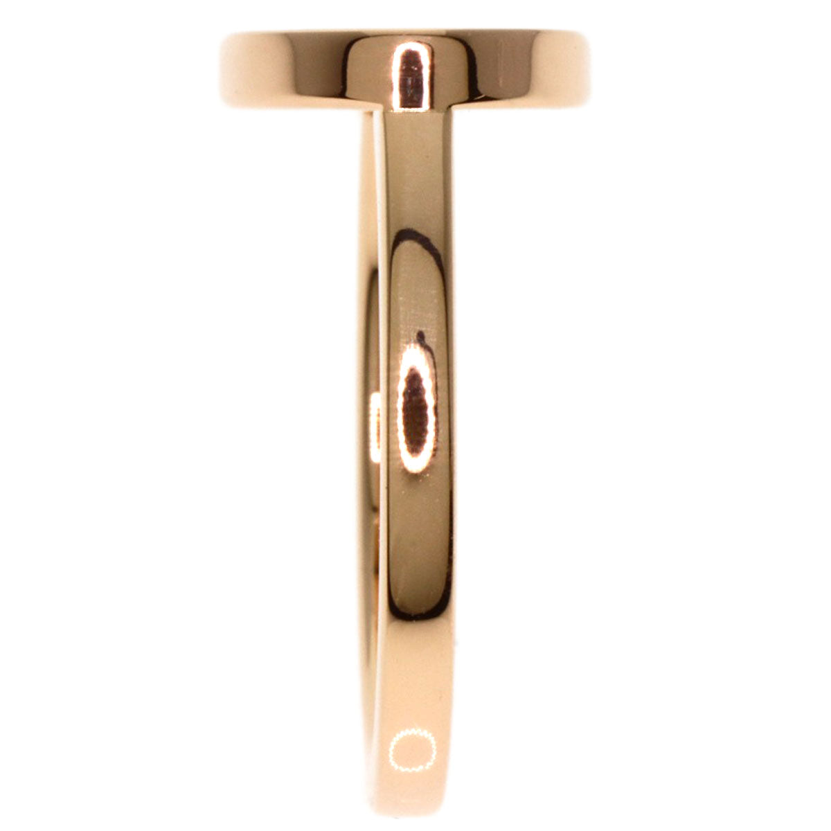 HERMES Verso #50 Ring K18 Pink Gold Ladies [Used]