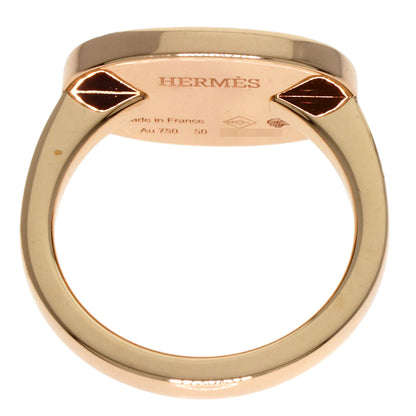 HERMES Verso #50 Ring K18 Pink Gold Ladies [Used]