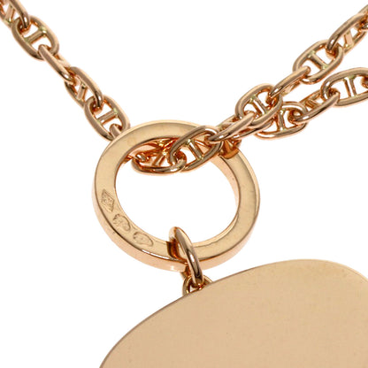 HERMES Shane Dunkle Verso Necklace K18 Pink Gold Ladies [Used]