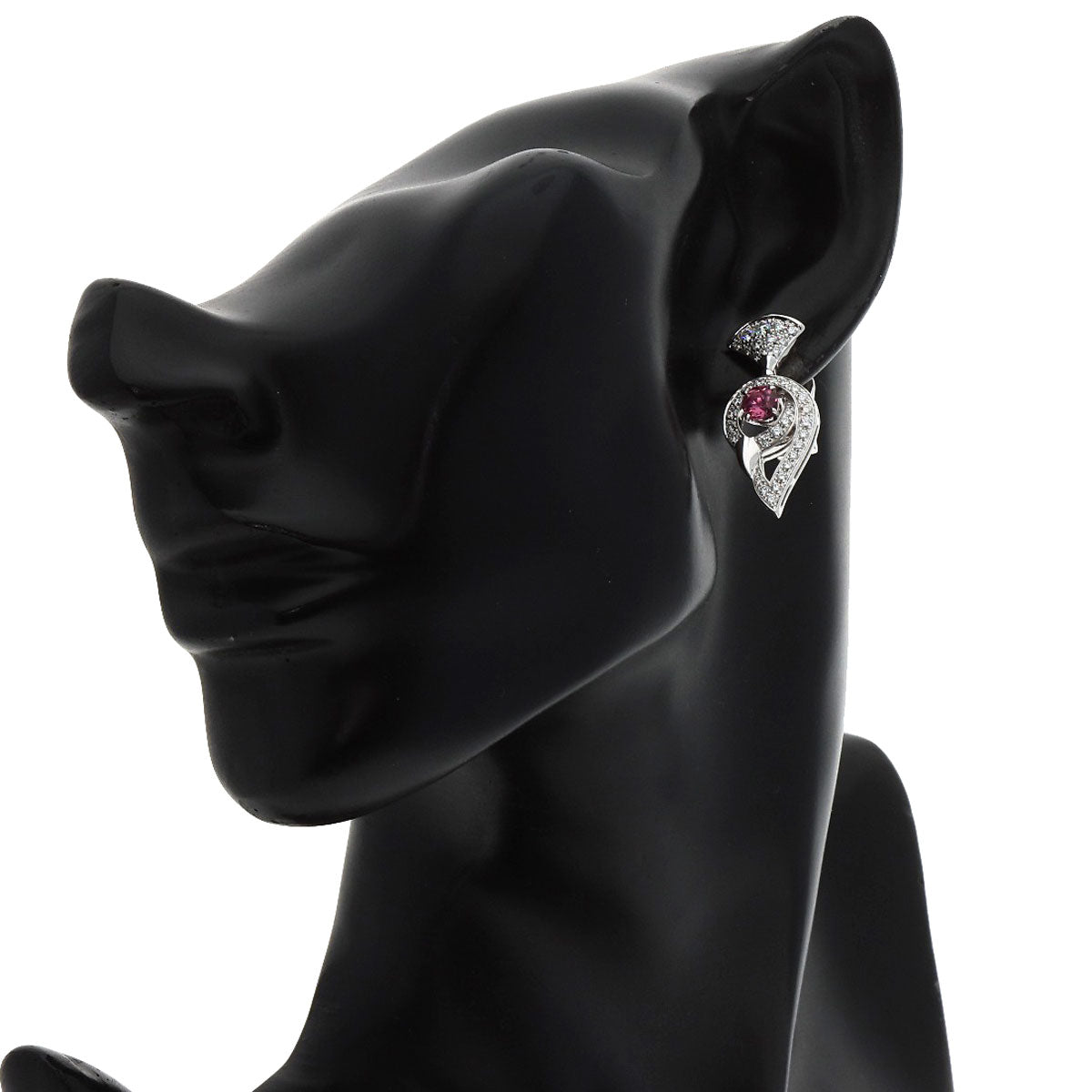 BVLGARI Diva Dream Tourmaline Diamond earring K18 White Gold Ladies [Used]