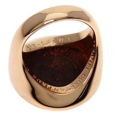 BVLGARI Motene Coin Ring K18 Pink Gold Ladies [Used]