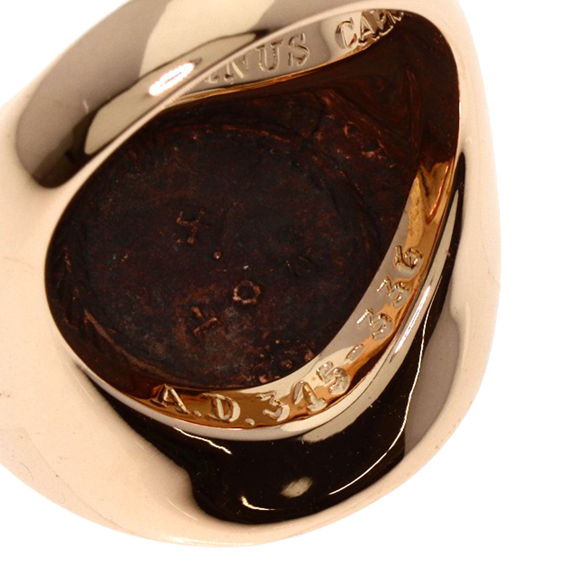 BVLGARI Motene Coin Ring K18 Pink Gold Ladies [Used]