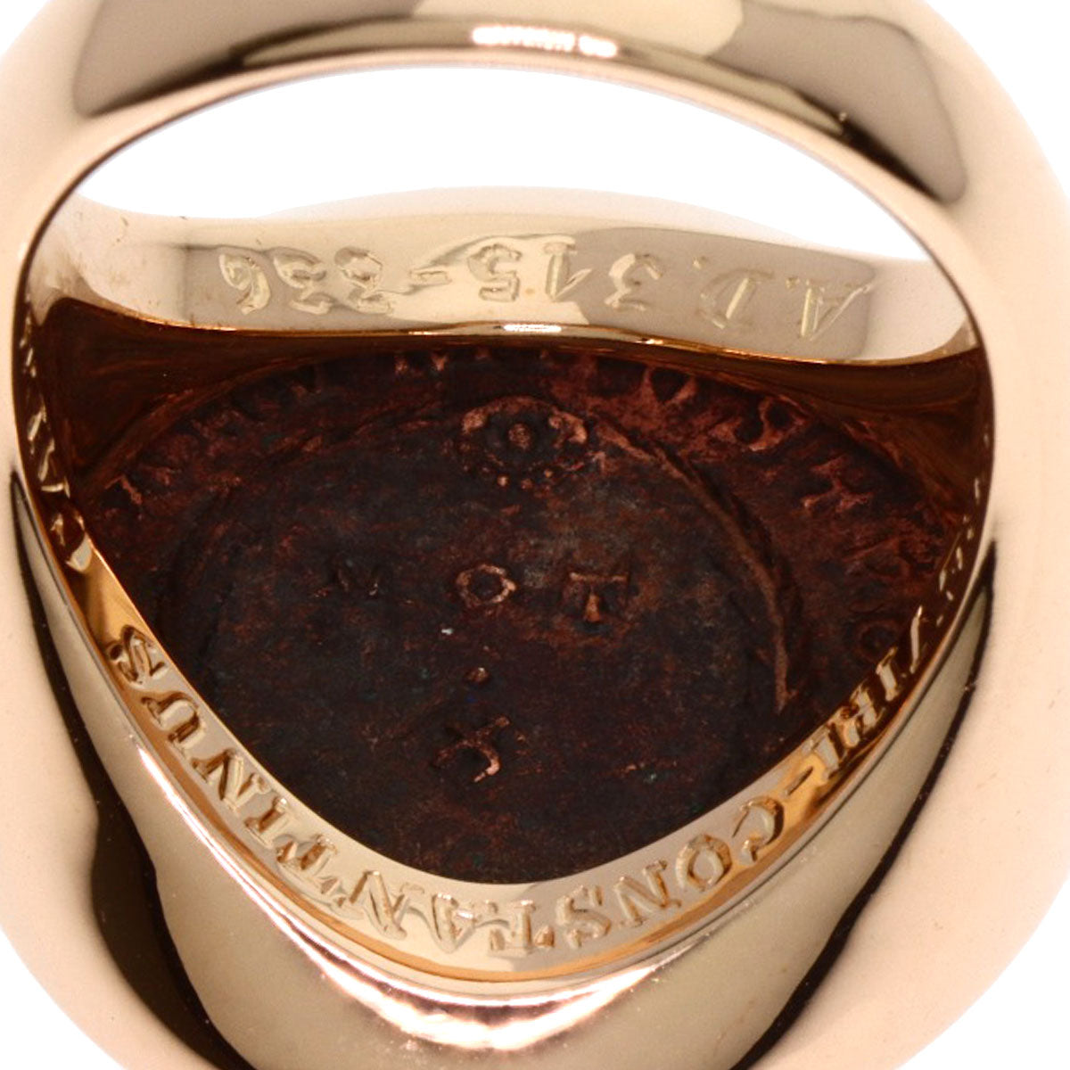 BVLGARI Motene Coin Ring K18 Pink Gold Ladies [Used]