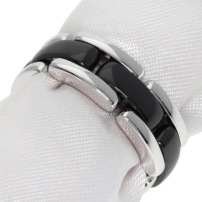 CHANEL Ultra Black ceramic #49 Ring K18 White Gold Ladies [Used]