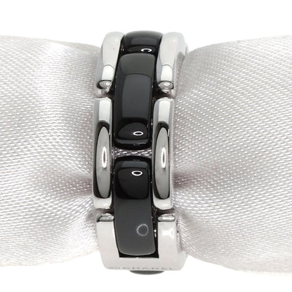 CHANEL Ultra Black ceramic #49 Ring K18 White Gold Ladies [Used]