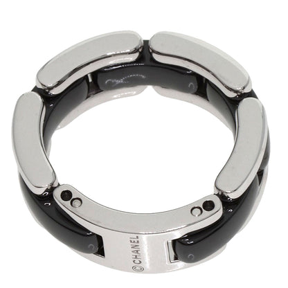 CHANEL Ultra Black ceramic #49 Ring K18 White Gold Ladies [Used]