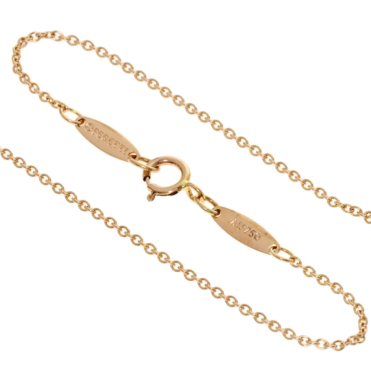 TIFFANY&Co. By The Yard 1P Diamond Necklace K18 Pink Gold Ladies [Used]