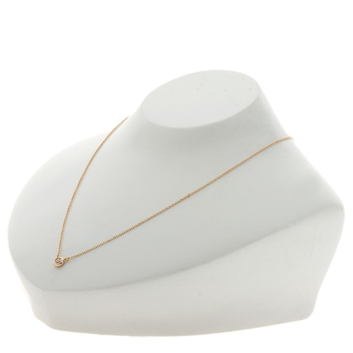 TIFFANY&Co. By The Yard 1P Diamond Necklace K18 Pink Gold Ladies [Used]