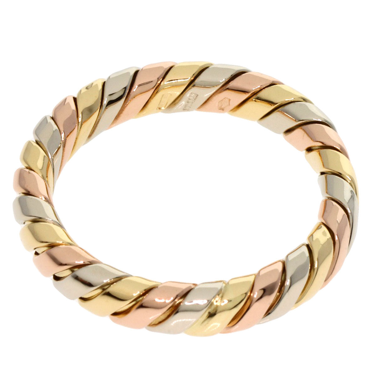 BVLGARI Tubogas Ring K18 Yellow Gold K18 White GoldLadies [Used]