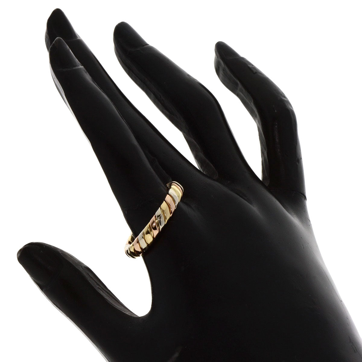 BVLGARI Tubogas Ring K18 Yellow Gold K18 White GoldLadies [Used]