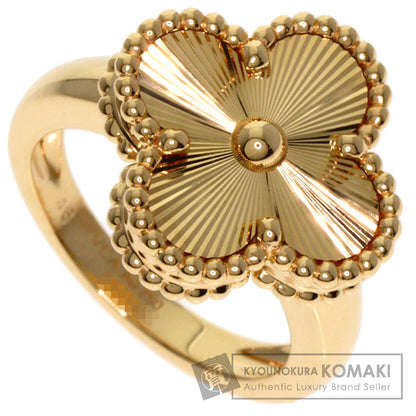 Van Cleef & Arpels Alhambra Guilloche #46 Necklace K18 Yellow Gold Ladies [Used]