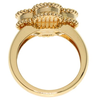 Van Cleef & Arpels Alhambra Guilloche #46 Necklace K18 Yellow Gold Ladies [Used]