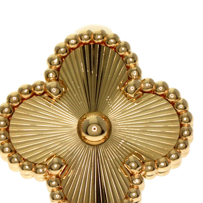 Van Cleef & Arpels Alhambra Guilloche #46 Necklace K18 Yellow Gold Ladies [Used]