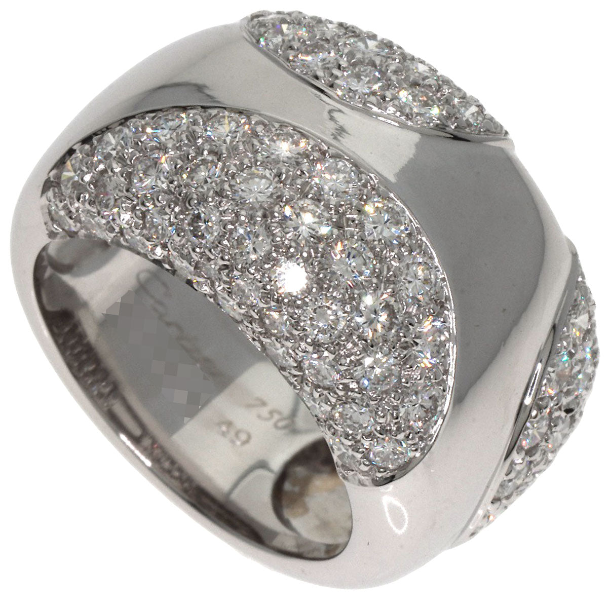 CARTIER Nouvelle Vague Diamond #49 Ring K18 White Gold Ladies [Used]