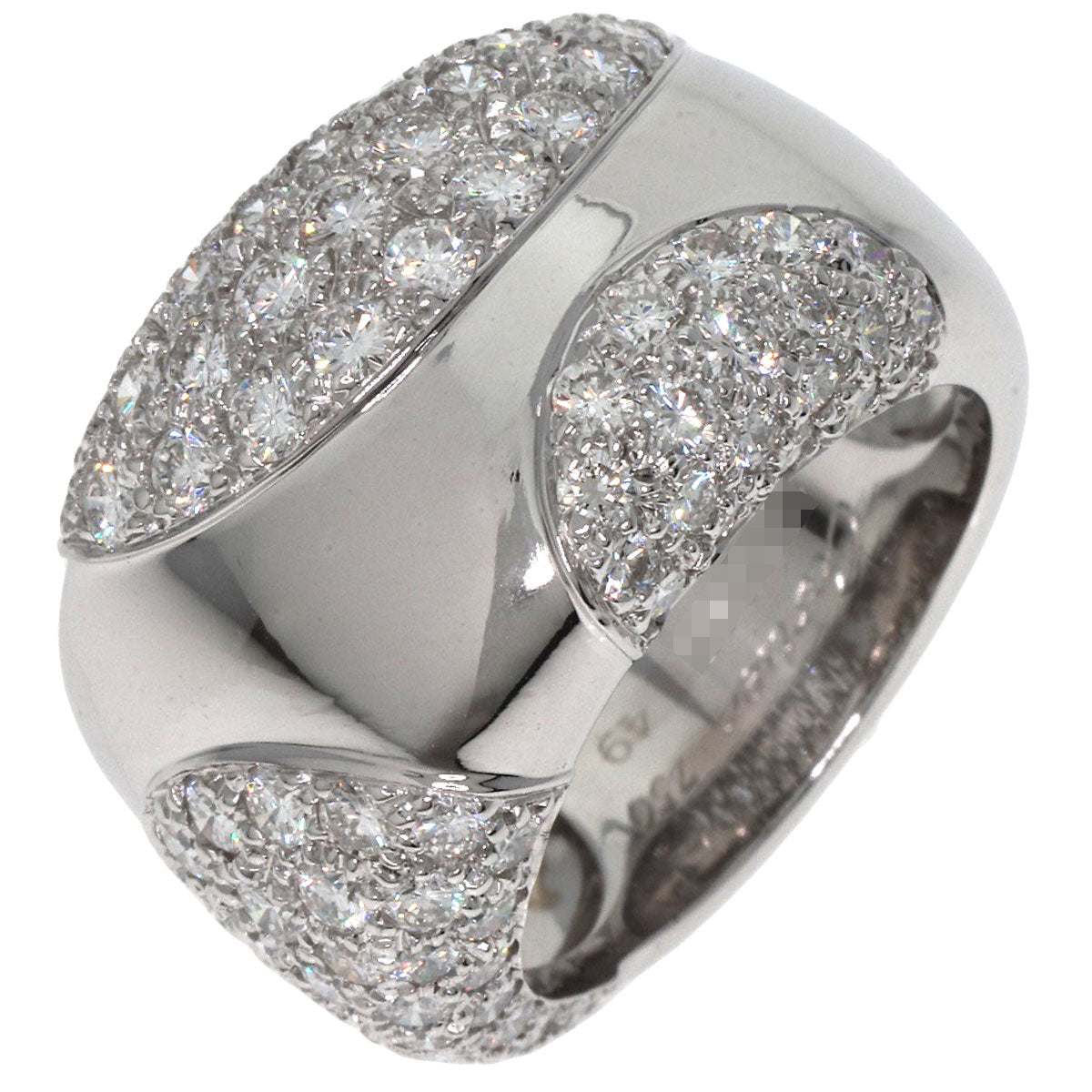 CARTIER Nouvelle Vague Diamond #49 Ring K18 White Gold Ladies [Used]