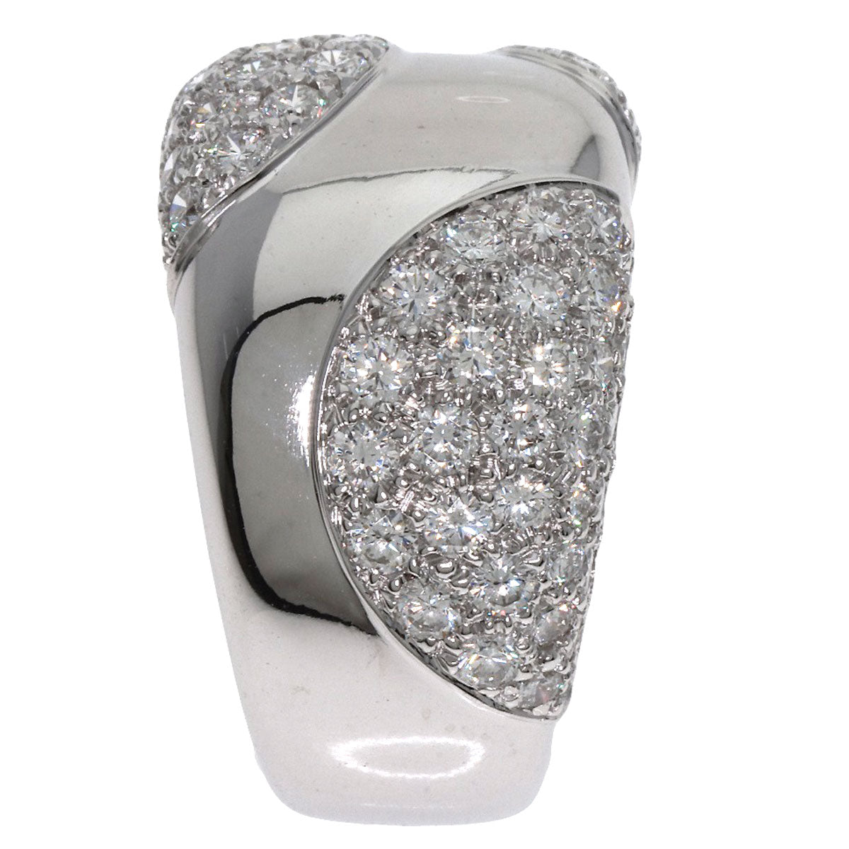 CARTIER Nouvelle Vague Diamond #49 Ring K18 White Gold Ladies [Used]