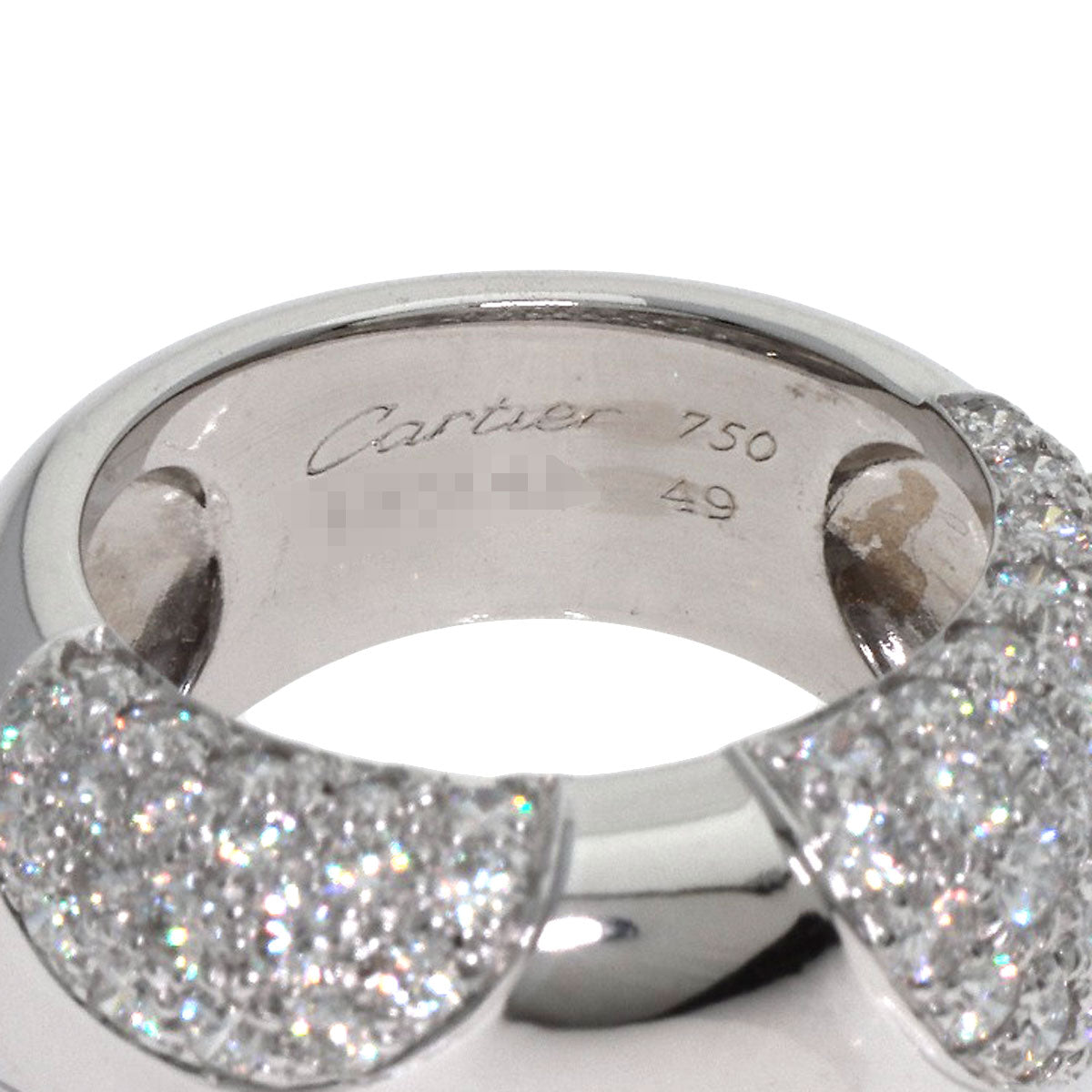 CARTIER Nouvelle Vague Diamond #49 Ring K18 White Gold Ladies [Used]