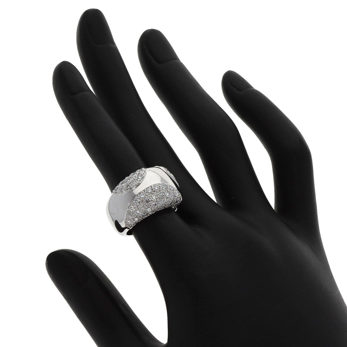CARTIER Nouvelle Vague Diamond #49 Ring K18 White Gold Ladies [Used]