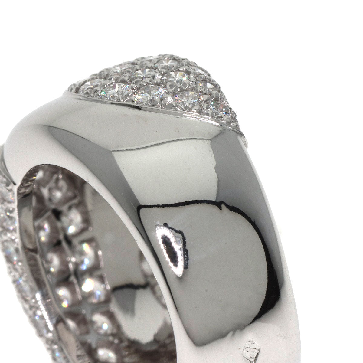 CARTIER Nouvelle Vague Diamond #49 Ring K18 White Gold Ladies [Used]