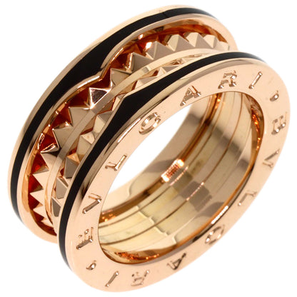 BVLGARI B.zero1 Lock Black Ceramic #51 Ring K18 Pink Gold Ladies [Used]