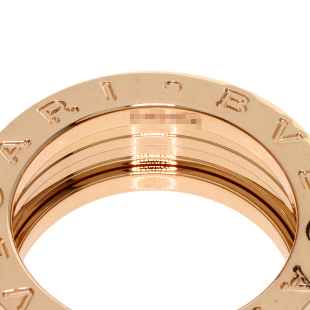 BVLGARI B.zero1 Lock Black Ceramic #51 Ring K18 Pink Gold Ladies [Used]