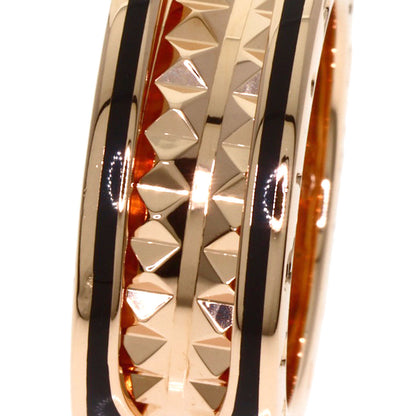 BVLGARI B.zero1 Lock Black Ceramic #51 Ring K18 Pink Gold Ladies [Used]