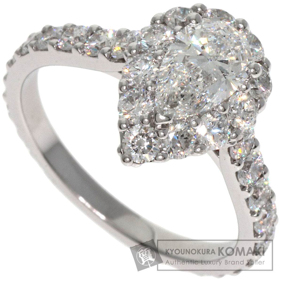 GRAFF Pair Shape Diamond Ring K18 White Gold Ladies [Used]