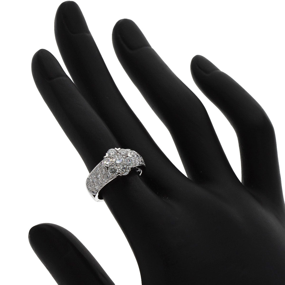 Van Cleef & Arpels Fleurette Diamond Ring K18 White Gold Ladies [Used]