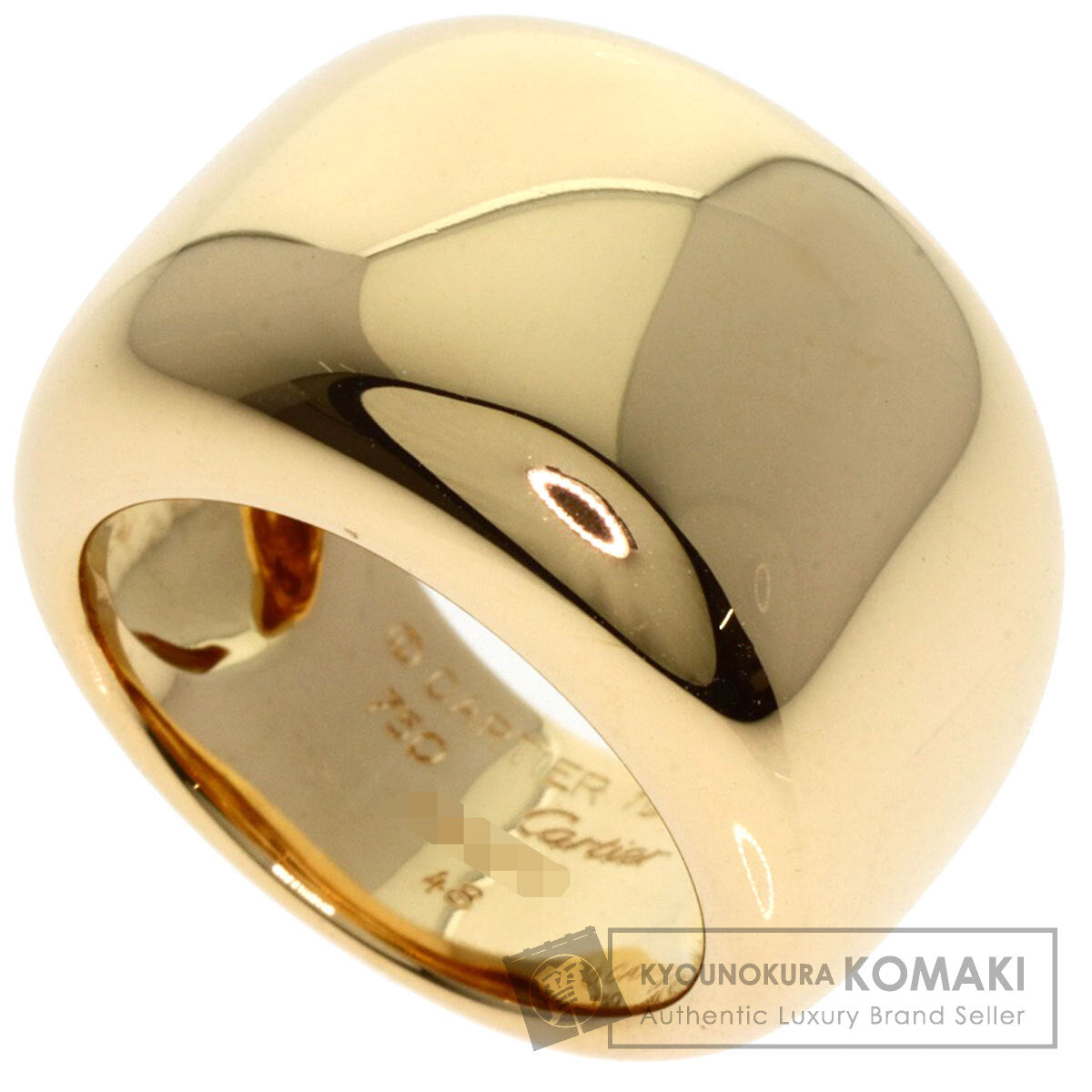 CARTIER Nouvelle Vague #48 Ring K18 Yellow Gold Ladies [Used]