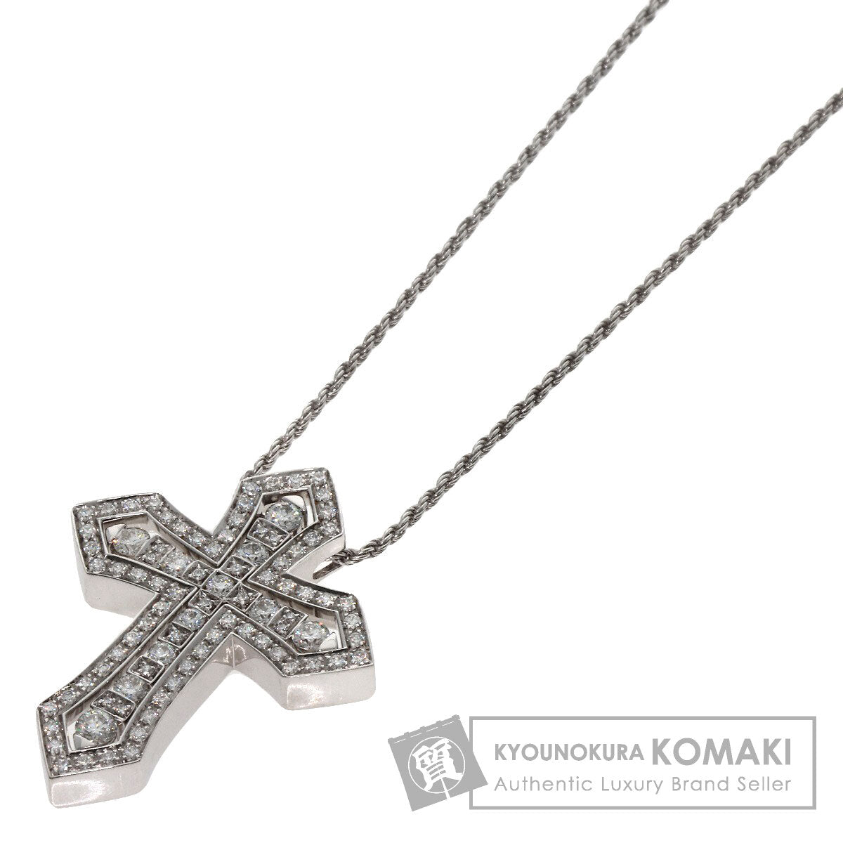 Damiani Belle Epoque Crown Diamond Necklace K18 White Gold Ladies [Used]