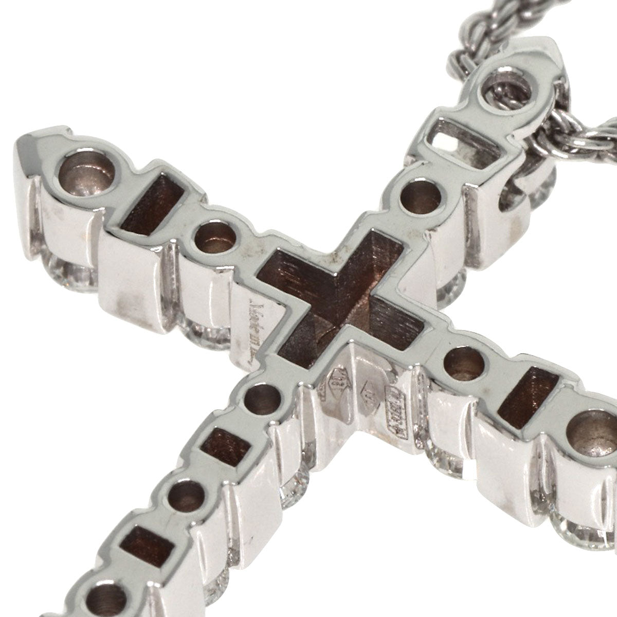 Damiani Belle Epoque Crown Diamond Necklace K18 White Gold Ladies [Used]