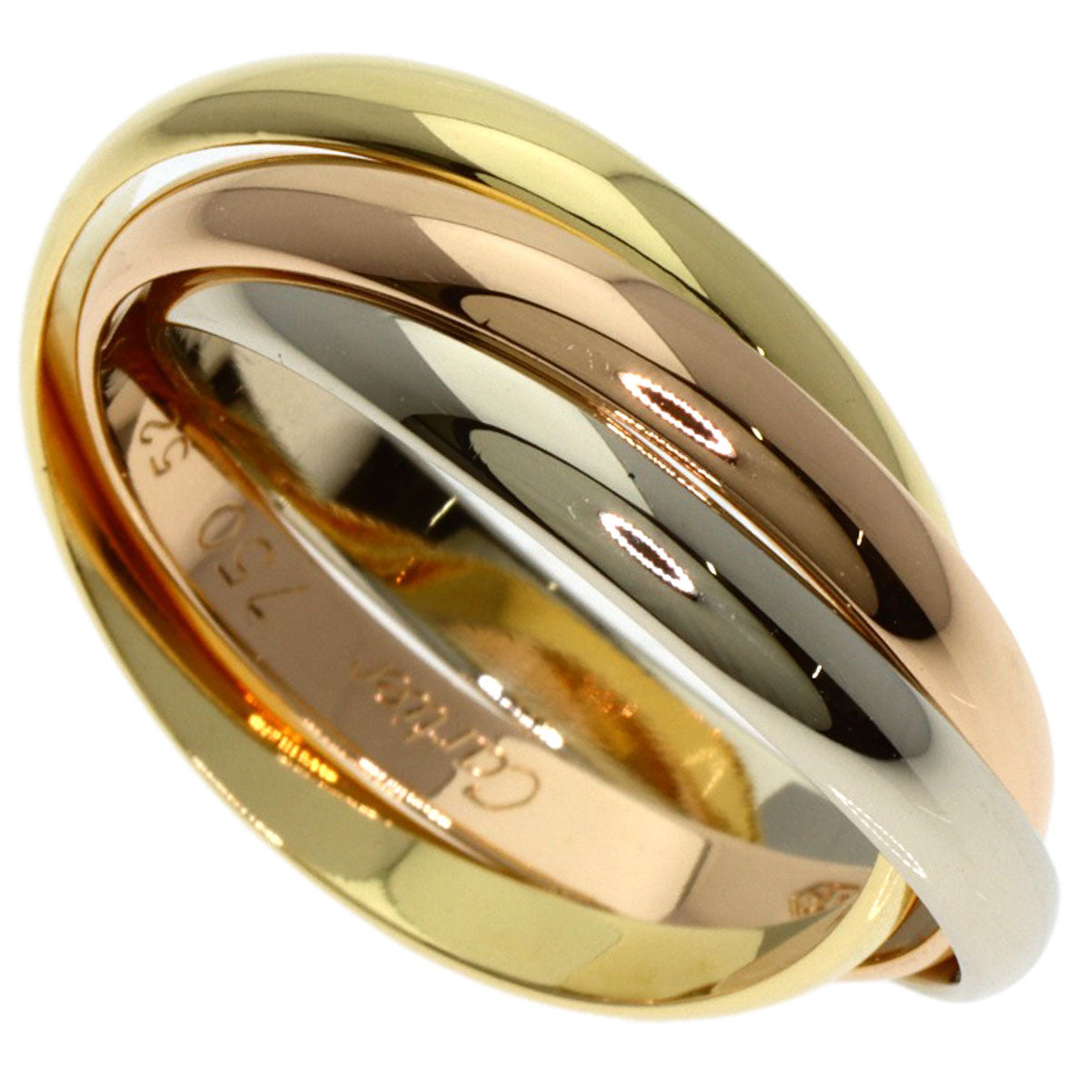 CARTIER Trinity SM #52 Ring K18 Yellow Gold K18 White GoldLadies [Used]
