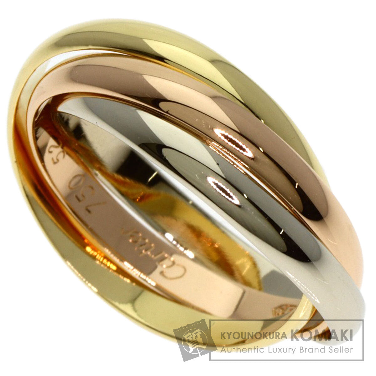 CARTIER Trinity SM #52 Ring K18 Yellow Gold K18 White GoldLadies [Used]