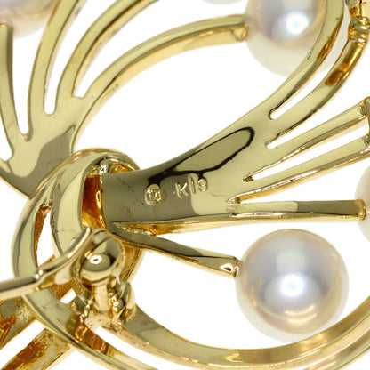 MIKIMOTO Pearl Pearl Brooch K18 Yellow Gold Ladies [Used]