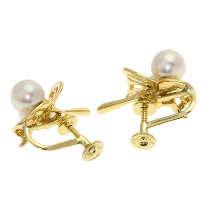 MIKIMOTO Pearl Pearl Earring K14 Yellow Gold Ladies [Used]