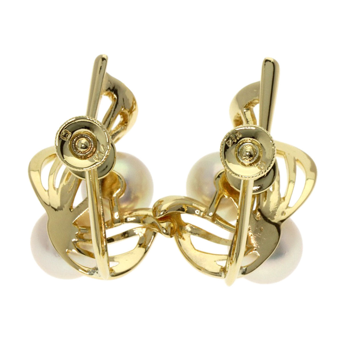 MIKIMOTO Pearl Pearl Earring K14 Yellow Gold Ladies [Used]