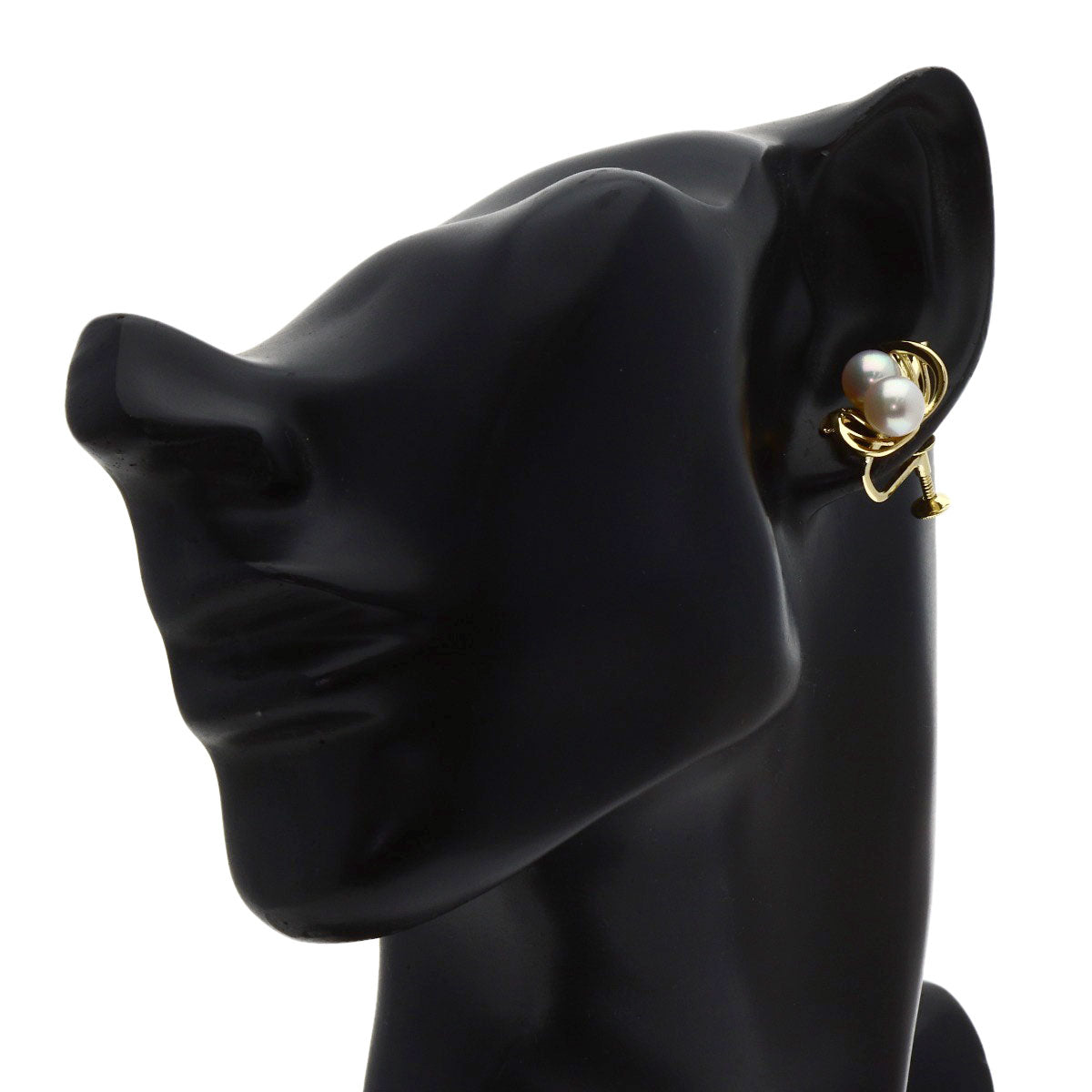 MIKIMOTO Pearl Pearl Earring K14 Yellow Gold Ladies [Used]
