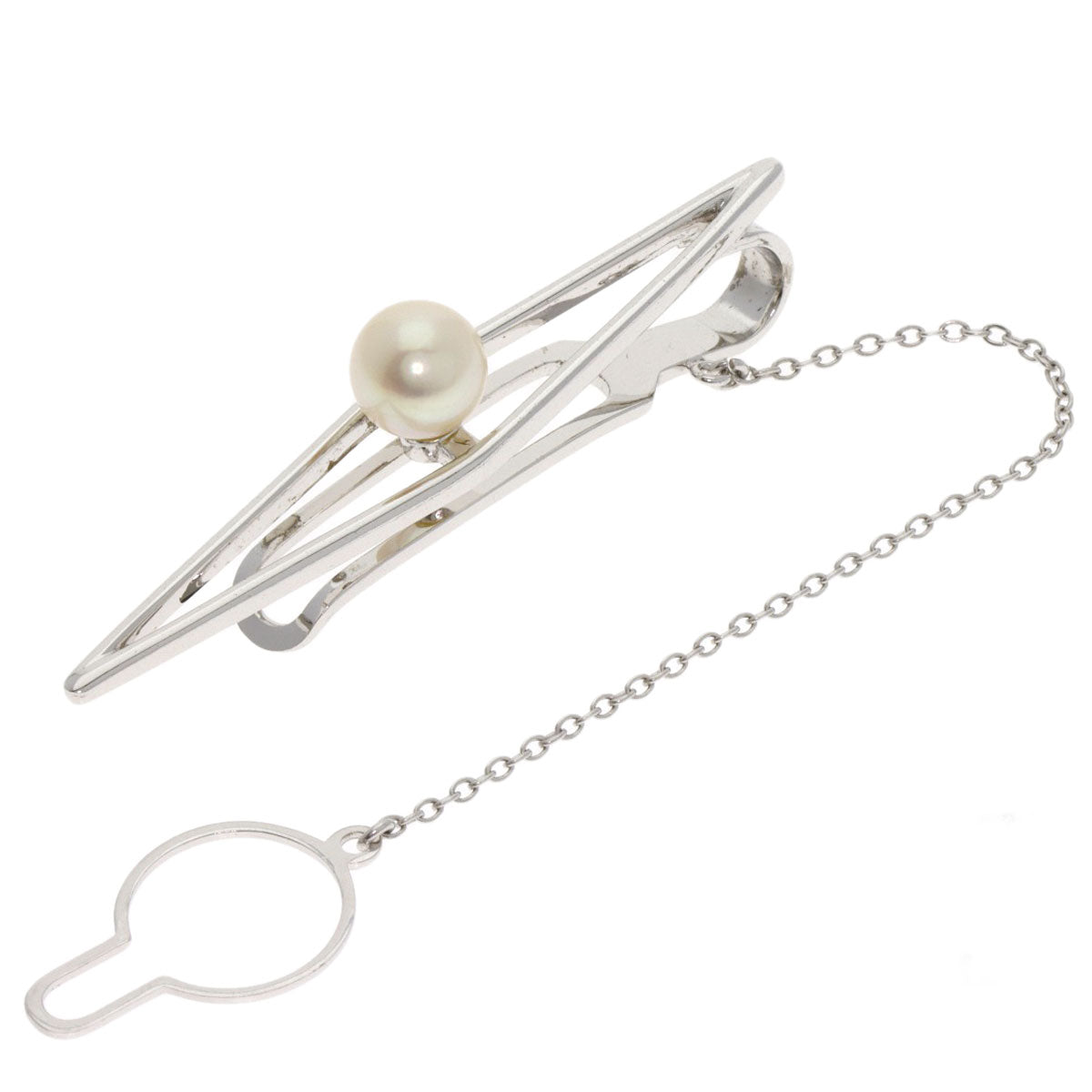 MIKIMOTO Pearl Pearl Tie pin K14 White Gold mens [Used]