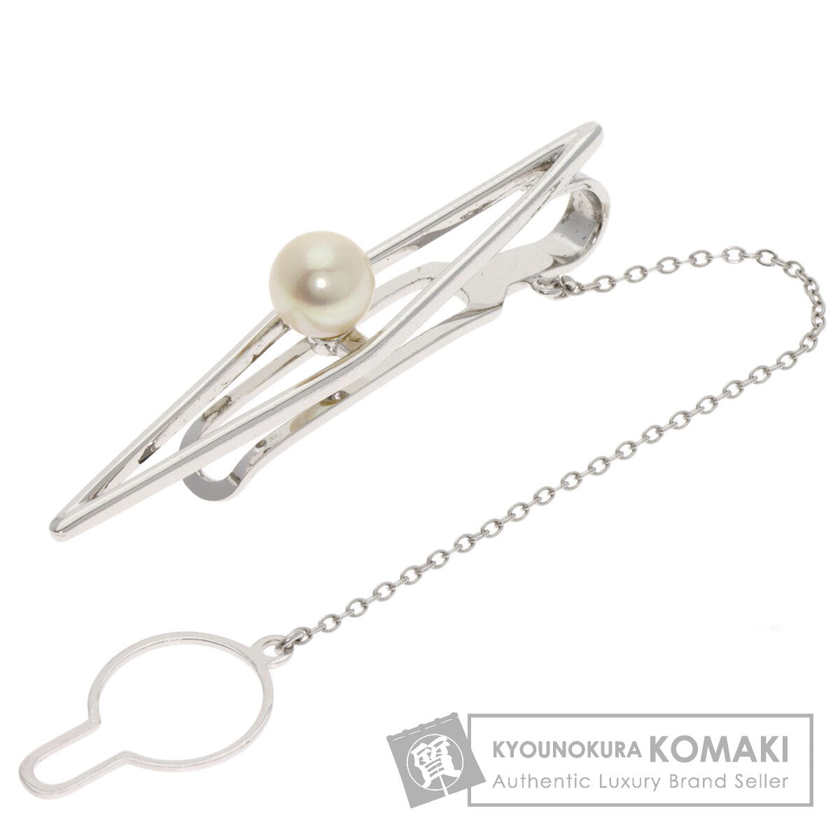 MIKIMOTO Pearl Pearl Tie pin K14 White Gold mens [Used]