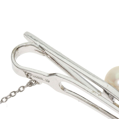 MIKIMOTO Pearl Pearl Tie pin K14 White Gold mens [Used]