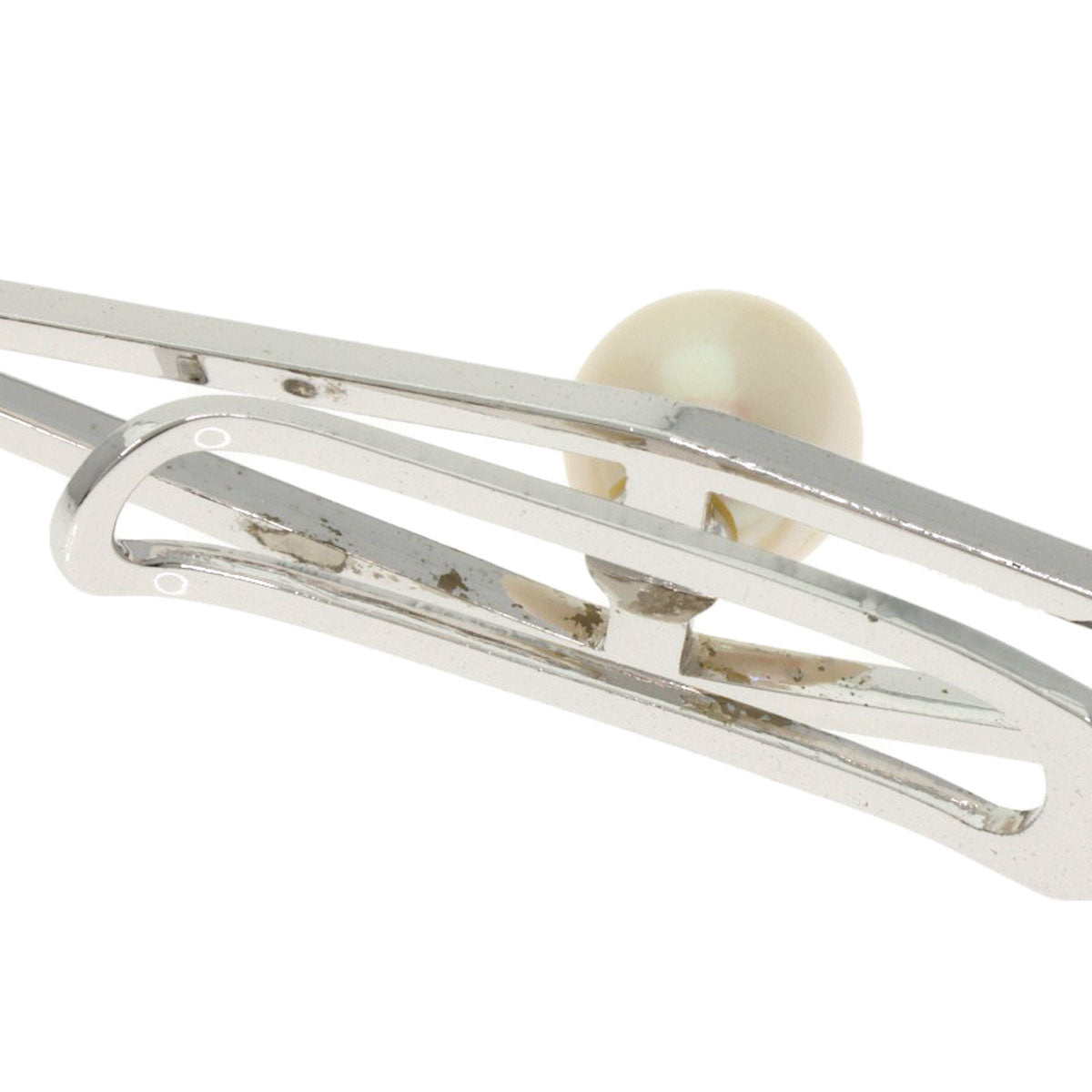 MIKIMOTO Pearl Pearl Tie pin K14 White Gold mens [Used]