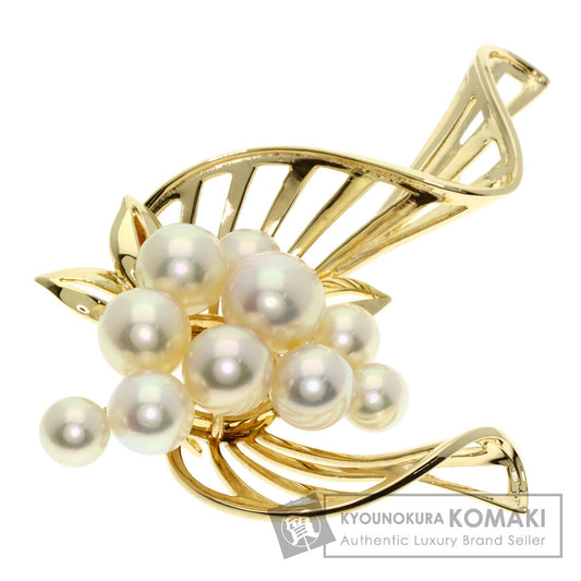 MIKIMOTO Pearl Pearl Brooch K14 Yellow Gold Ladies [Used]