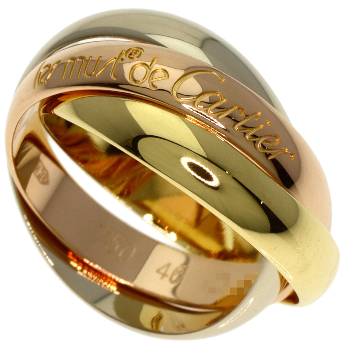 CARTIER Trinity #46 Ring K18 Yellow Gold K18 White GoldLadies [Used]